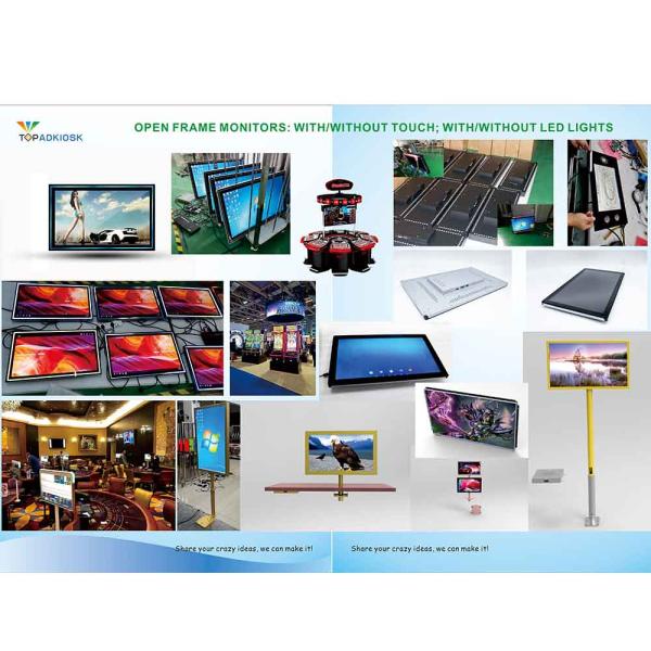 Customized design LCD MONITOR golden color frame for casion table casion trend board with splitter inside lcd display