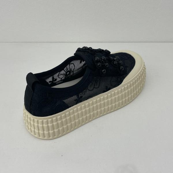 Casual Women Black Espadrilles Mid Top Black Designer Espadrilles