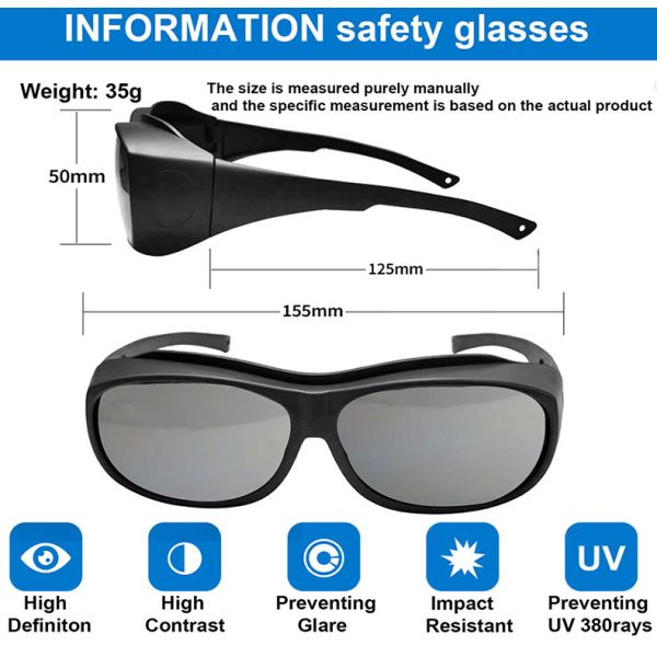 CE Z87 Protection Lenses Sunglasses Prescription Goggles Fashion Day Night Anti Fog Clear Dark Safety Glasses Spectacles