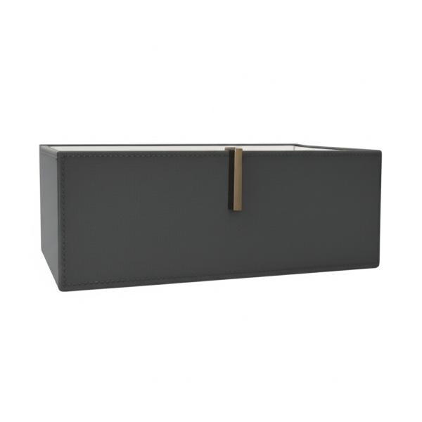Llantero de almacenamiento de cuero falso de lujo para armarios / hogar elegante MDF duradero YG-H027A
