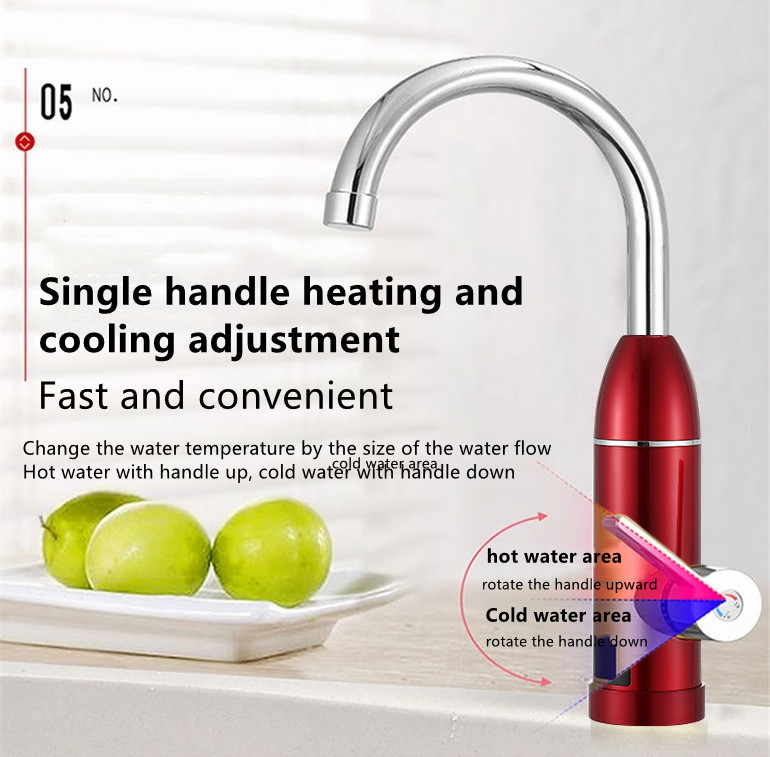Faucet нагревателя воды LVD 220V электрический, Faucet кухни IPX4 с дисплеем температуры