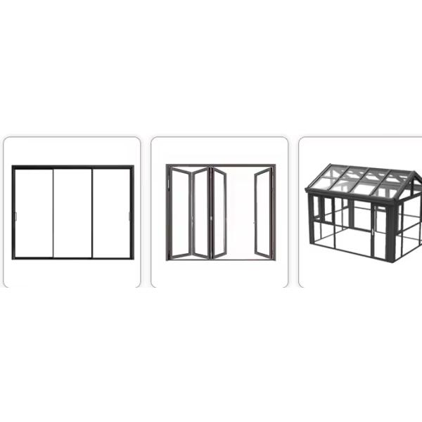 Double Tempered Aluminium Sliding Patio Doors Waterproof Window Glass