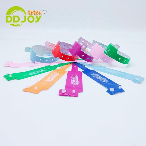 DDjoy Festival Events Printing Custom Vinyl PVC Plastic Bracelet for VIP Admission