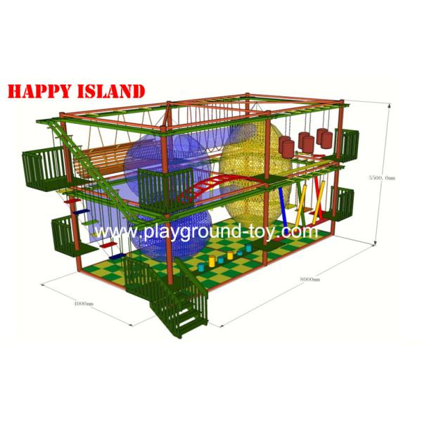 International Certification Kids Adventure Playground Equipment For Park / School /  Mall