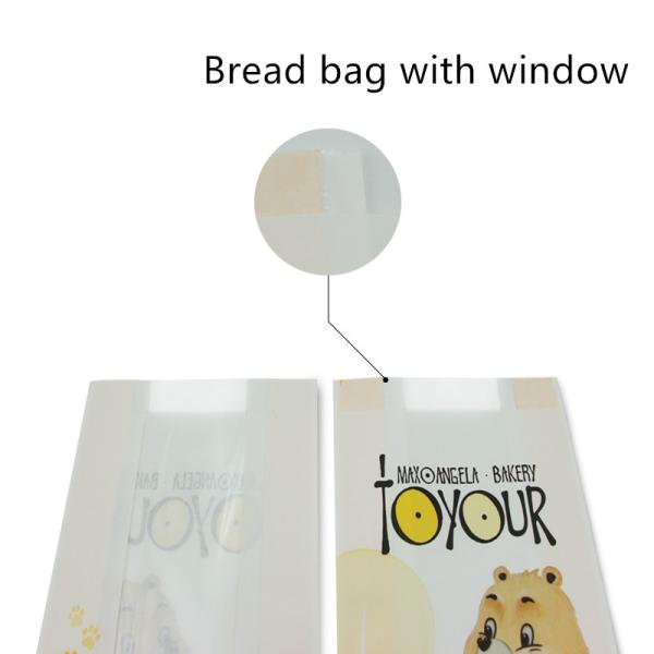 Greaseproof 55gsm Single Kraft Paper Carry Bags For Sandwich