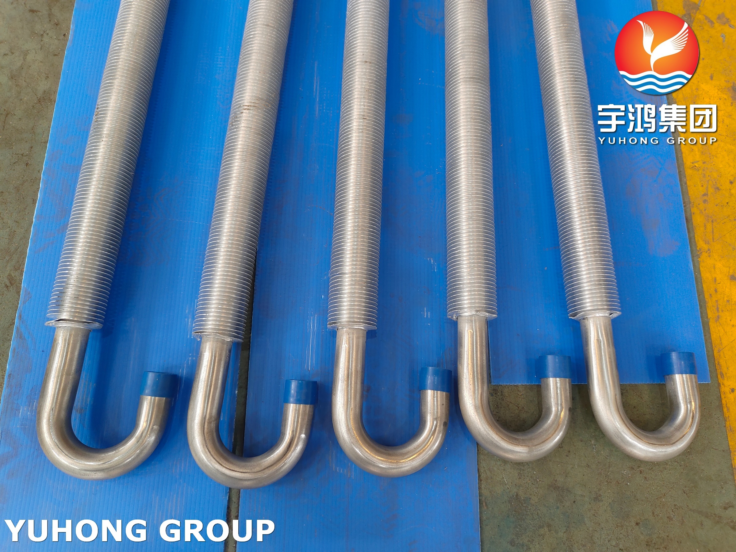 Stainless Steel J Type Wrap On Wound L Finned Tubes ASTM A269 TP304L With AL1100 Fins