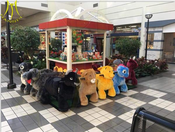 Hansel  fast profits hot coin operated stuffed animal electrical scooter kids and adult can ride together