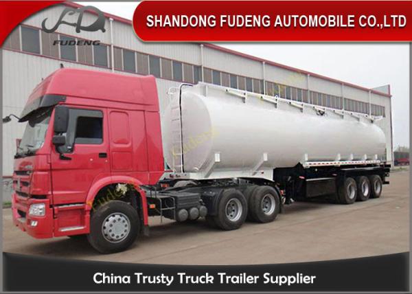 Storage Oil Tank Semi Trailer With 4 Compartments / Fuel Tanks Semi Trucks 