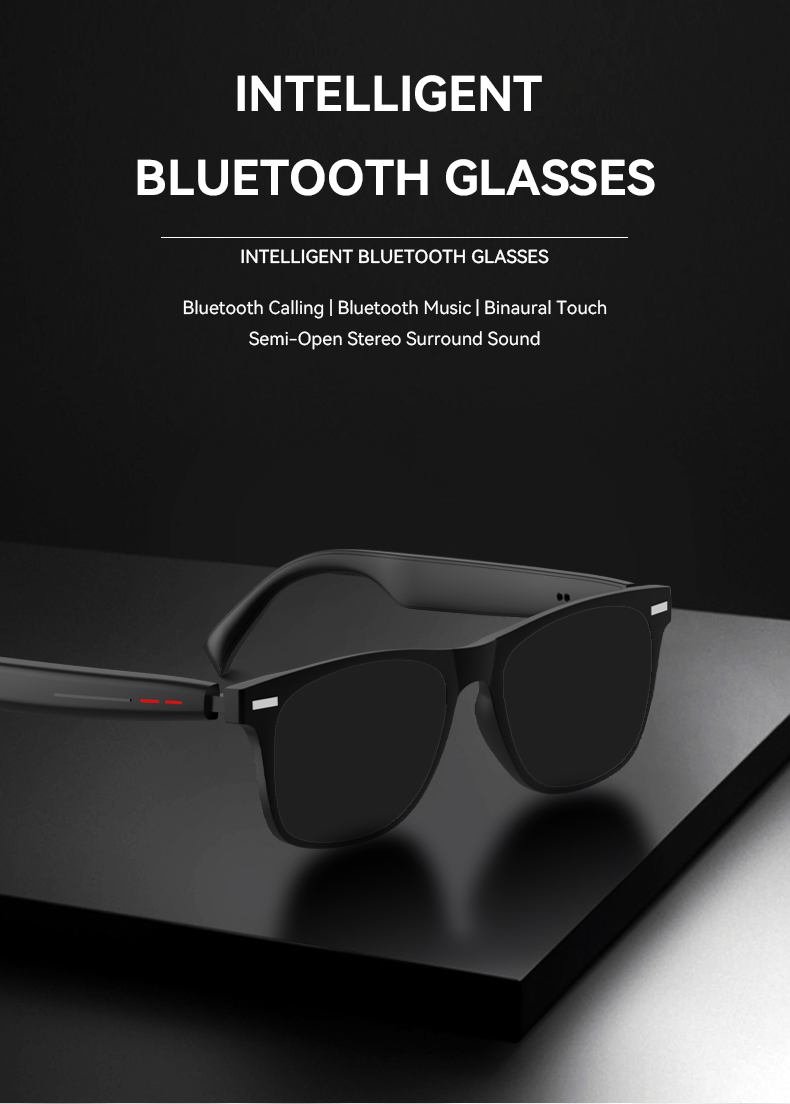 SHUNXIANG D13 Smart Glasses Wireless Audio Semi-open Stereo Surround Sound BT 5.3 Multi-function Call Voice Touch Photo