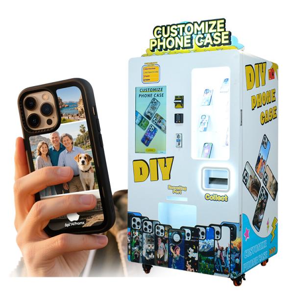 30 personnes de l'équipe R&D ont conçu le distributeur automatique MC-Print avec système de paiement par espèces / pièces / carte de crédit / code QR