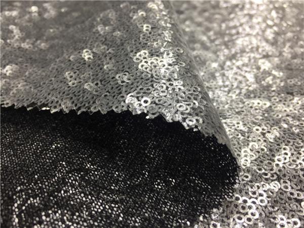 Dress Tpu Bonded Leather Fabric Transparent Fashion With Paillette Fabric