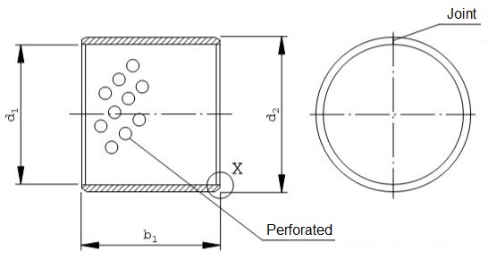Tipo partido transporte de diapositiva de bronce del reborde de CuSn8