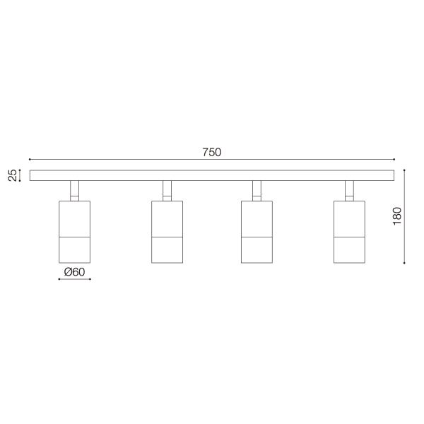 2 Heads 3 Heads 4 Heads LED Down Light Fixtures , GU10 Exterior Lights IP54 Rated