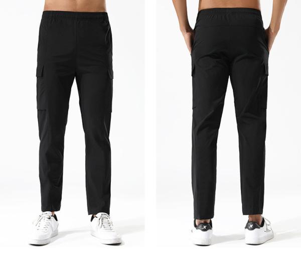                  Men′s Summer Thin Drawstring Hiking Pants Outdoor Loose Straight Leg Work Pants             