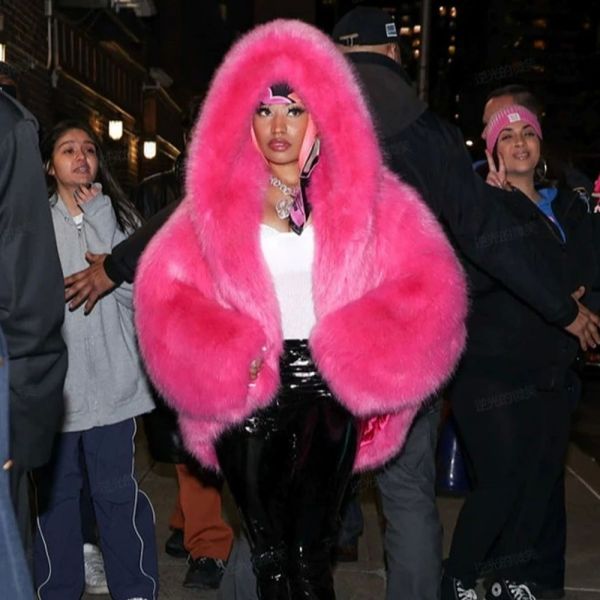 Europe and America eco- friendly fur fashion Barbie hooded coat