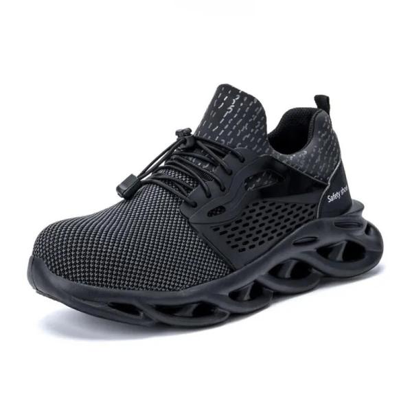 Composite Toe Industrial Safety shoes Lightweight Slip Resistant Work Shoes Black