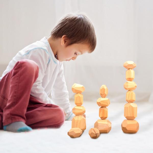 младенца игрушек блоков 5cm 36pcs цифров блоки деревянного геометрические штабелируя