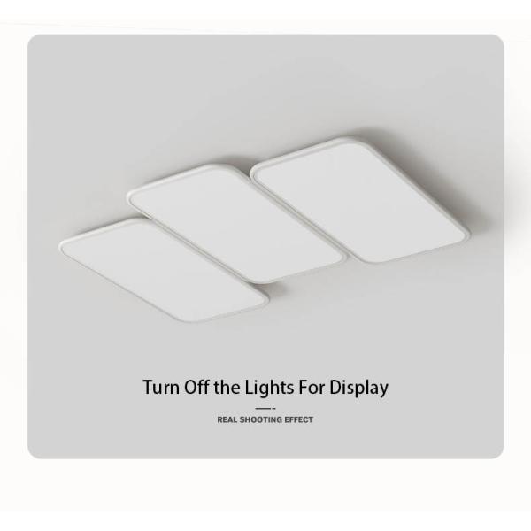 Hotel Living Room LED Piano Key Ceiling Light Acrylic Cover Iron Base Tri Color Changeable