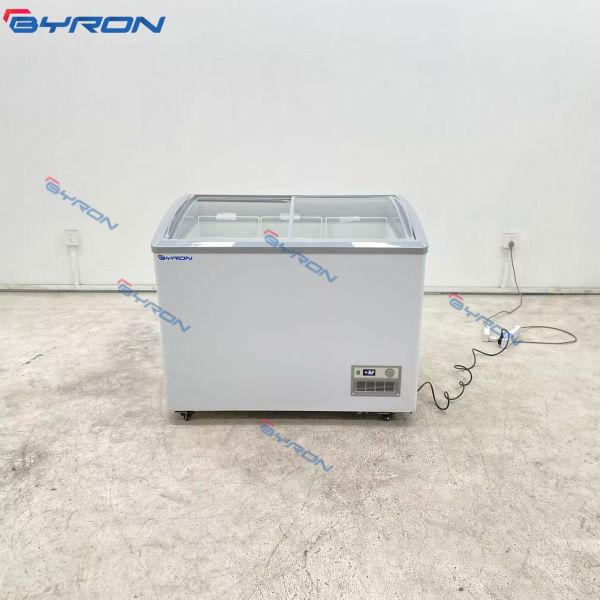 Commercial Glass Top Display Chest Freezer Ice Cream Refrigerator Customized