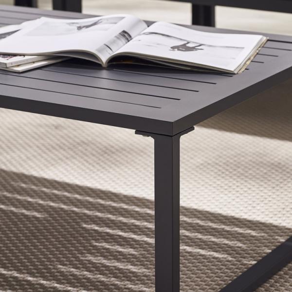 Minimalist Modern Style Outdoor Furniture Set Aluminum Frame Coffee Table Included