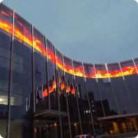T12 Écran de maille LED extérieur pleine couleur CE RoHS FCC 12mm Pixel Light