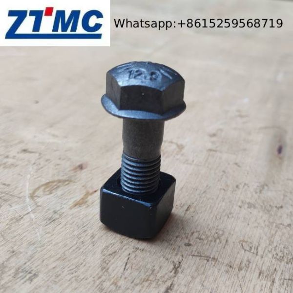 Excavator Or Bulldozer Track Bolts And Nuts Flat Head Style 12.9 Grade