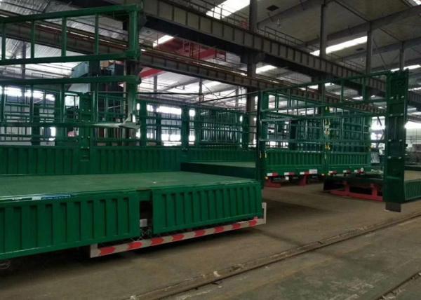 Transport Carbon Steel Flat Top Semi Trailer 30-60 Tons Semi Grain Trailer