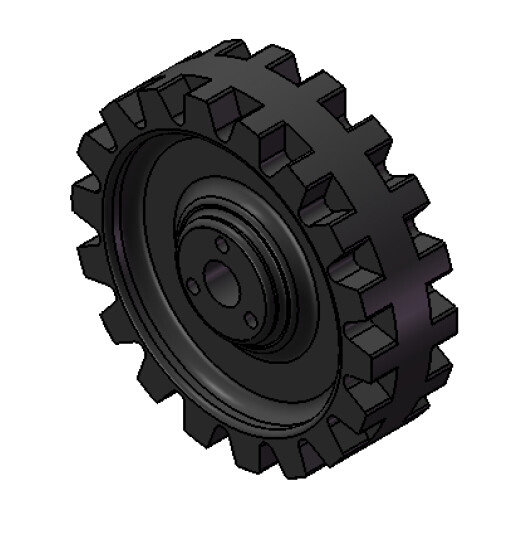 47 ширина небольшого резинового следа Jointless 123mm робота связей