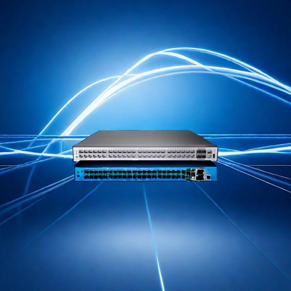 S5732-H48S6Q 44 GE SFP 4 10 GE SFP 6 40 GE QSFP Todos los interruptores ópticos con una sola potencia Diseño compacto y velocidad de transferencia de datos