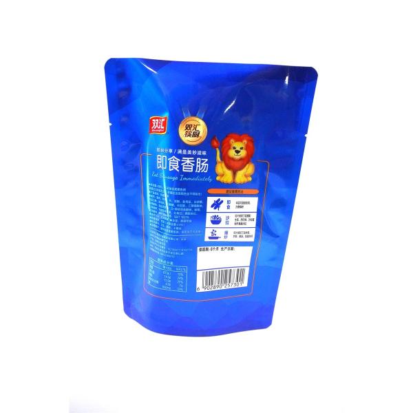 Sécurité emballage alimentaire en aluminium plastique de bonne qualité sac à sacs pour les saucisses