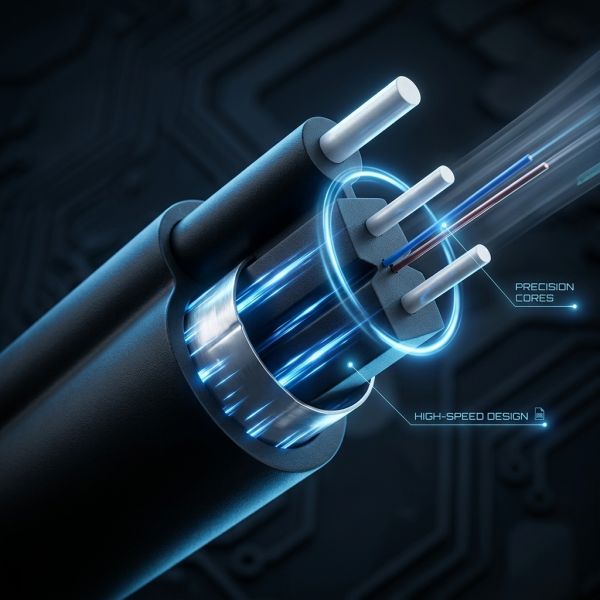 Flat Wire Shape Indoor Fiber Optic Cable 4 6 8 12 Core for Data Centers and Office Networks