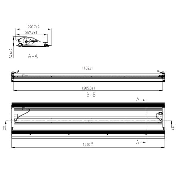 HT42 Train Interior Light - DC110V, 3020 LED, 5700K, Dimming 15-100%