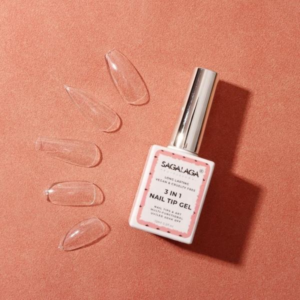 False Nails Decoration Glue SAGALAGA 15ml Nail Soft Gel Tip Gelly Tips Nail Glue Uv Lamp Gel for Nail Extensions