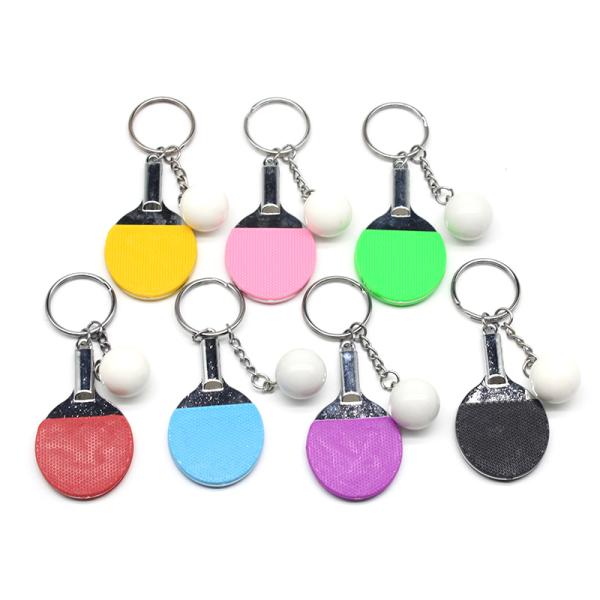 Charms 3d Metal Personalized Keychain Gifts Table Tennis Ball Keychain