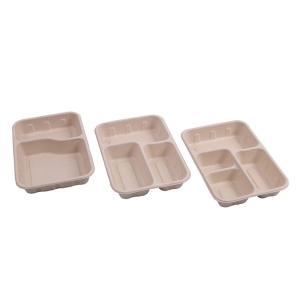 Квадрата волокна сахарного тростника 100% плиты естественного устранимые Biodegradable