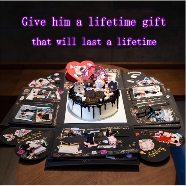 Caja de regalo de lujo de la explosión de la Navidad, cajas del favor del día de tarjetas del día de San Valentín del servicio del OEM