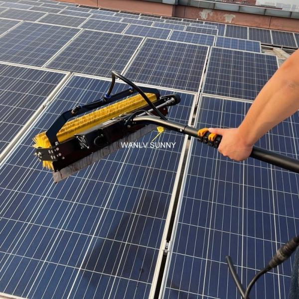 Waterless/Water Solar Panel Cleaning Machine with Telescopic Handle and Customization