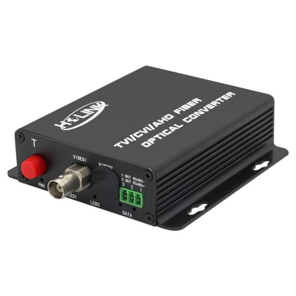HD 1080p 1 Channel Video Converter HDCVI/TVI/AHD Fiber optic Video Transceiver Wall mounted