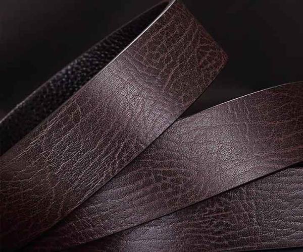 Prong Buckle Distressed Leather Belt 3.5cm Wide Classical