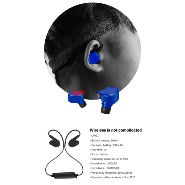 Touch Control 95db Neckband Bluetooth Earphones With Mobile Charging Box