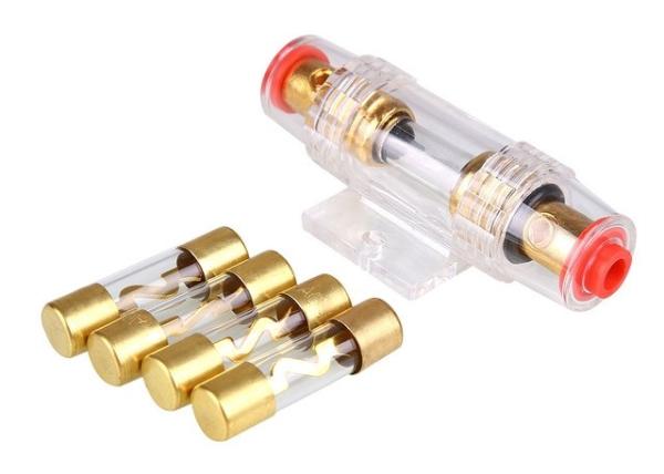 Car Auto Vehicle Audio Amplifier Stereo S Shape Element Glass Tube AGU 10x38mm Auto Fuse 10-80A 32VDC With Gold Plated
