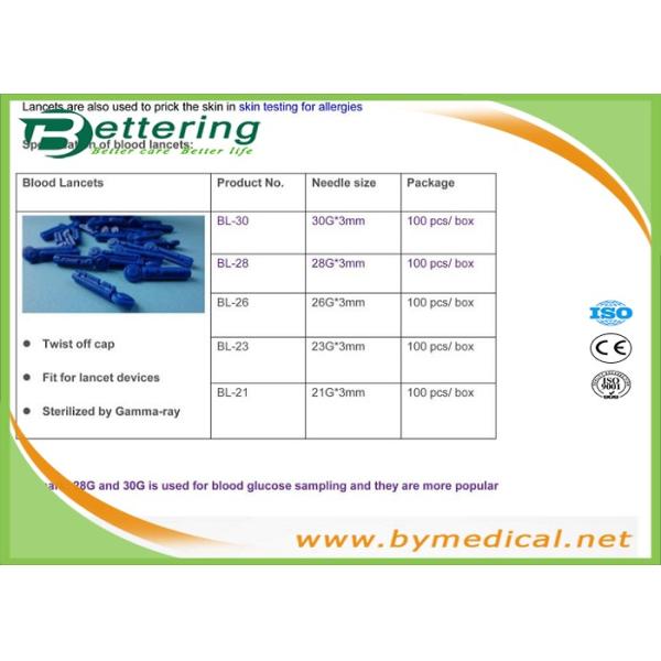 Surgical Sterile Blood Collection Supplies , Plastic Twist Top Disposable Blood Lancet