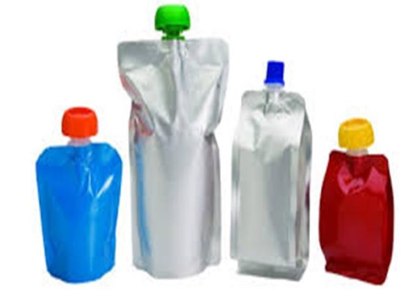 Customize Stand Up Spout Pouch Packaging , Food Grade 10 Colors Liquid Pouch With Spout