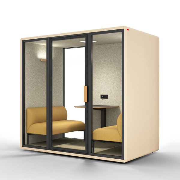Laminated Glass Prefab Soundproof Room Collaboration Office Quiet Pods 220V
