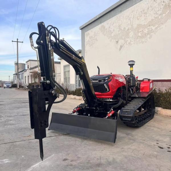 Crawler Tracked Compact Tractor 50HP Rotary Mini Bulldozer Cultivator