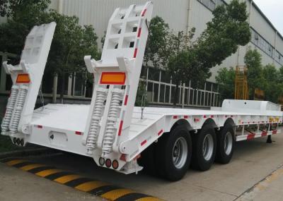70 Ton 3 Axles Gooseneck Lowboy Semi Trailer For Heavy Duty Vehicles Delivery