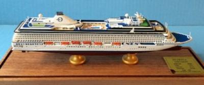 Oceania Cruises Riviera Boat Cruise Ship Model With Original Engraved Corridor