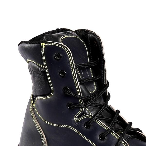 Chaussures de sécurité de marque antidérapant Nubuck cuir de vache acier orteil dentelle jusqu'à l'absorption des chocs seule couleur noire