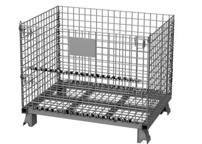 Anti fio de dobramento Mesh Pallet Cage Euro 800x600 500Kg da curva