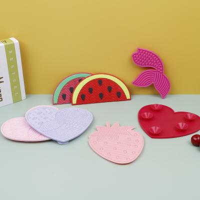 Beauty Tools Silicone Makeup Bowl Cosmetic Cleaner Watermelon Brush Cleaning Pad